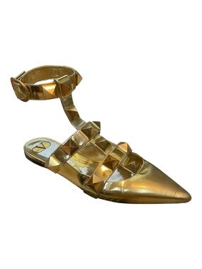 VALENTINO Roman Rockstud Gladiator Pointed Toe Flats \\ 39.5